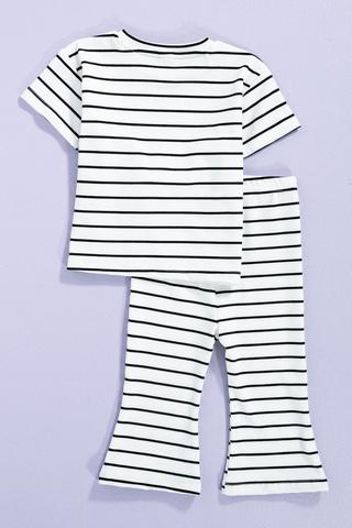 Stripe T-Shirt And Leggings Set