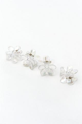 4 Pack Flower Hair Clips