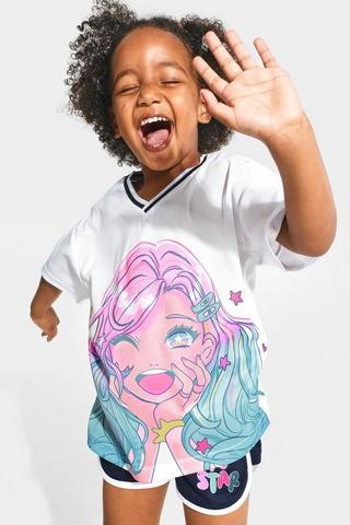 Graphic T-Shirt And Shorts Set