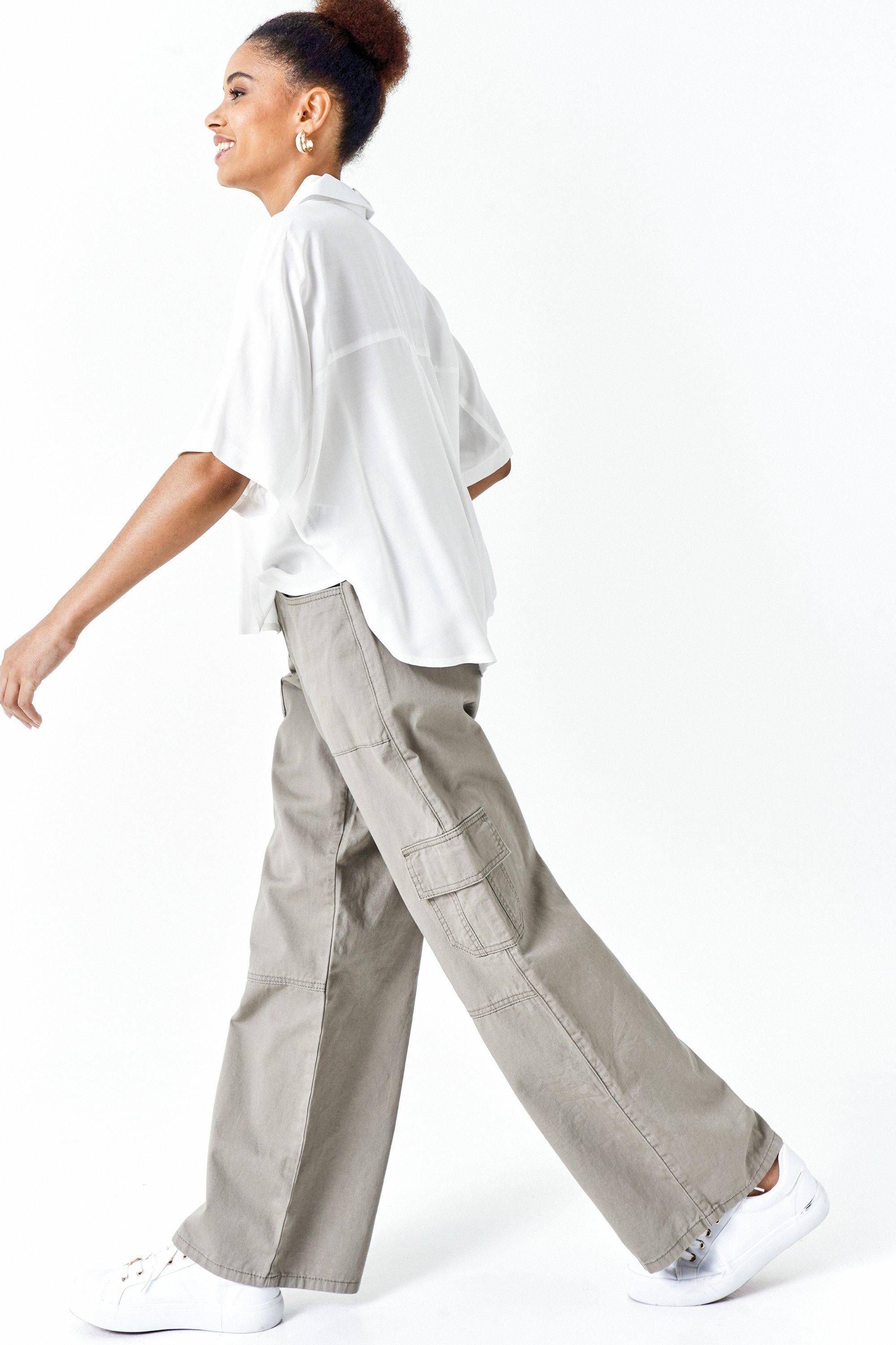 [新品] CARGO POCKET WIDE EASY TROUSERS Wide Leg Cargo Pants