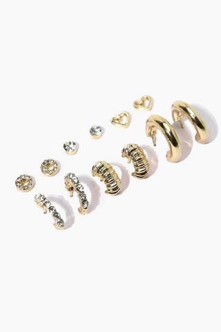 6 Pack Hoop And Stud Earrings