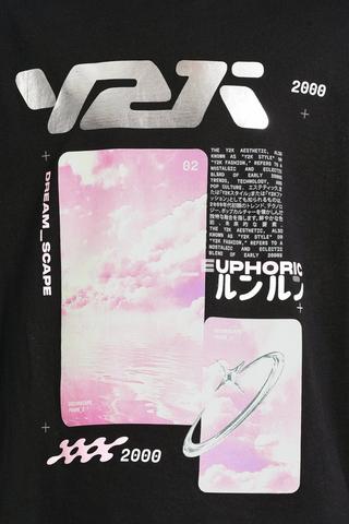 Cropped Graphic T-Shirt