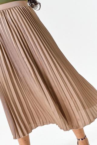 Satin Pleated Skirt