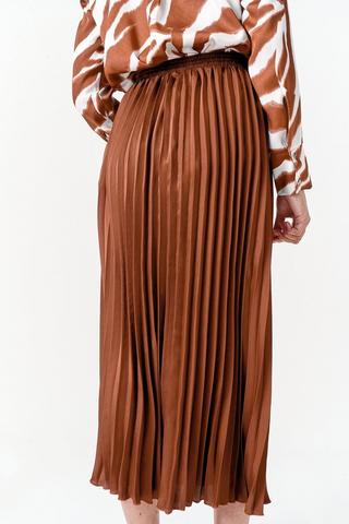 Satin Pleated Skirt