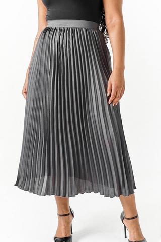 Satin Pleated Skirt