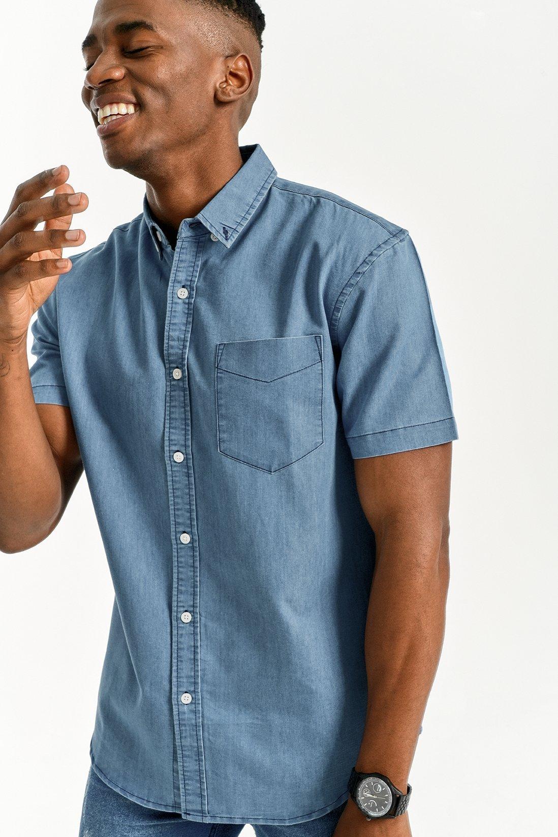 DEJ-SB5CM1377T DENIM&BLACK STRIPE T-SHIRT