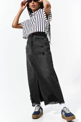Denim Maxi Skirt