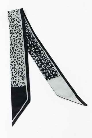 Leopard Print Satin Neck Scarf