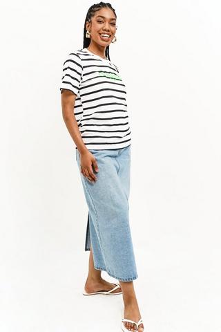 Denim Midi Skirt