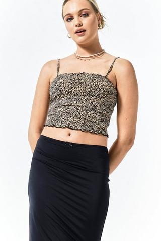 Leopard Print Skin Tight Cami Top