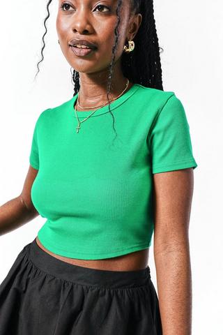 Ribbed Fitted Top