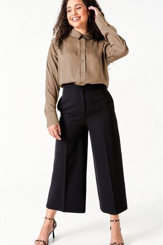 Cropped Wide Leg Pants