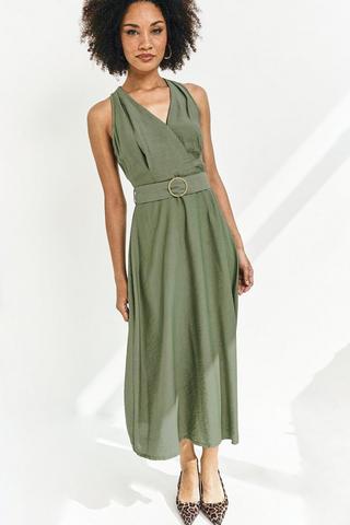 Fit And Flare Wrap Dress