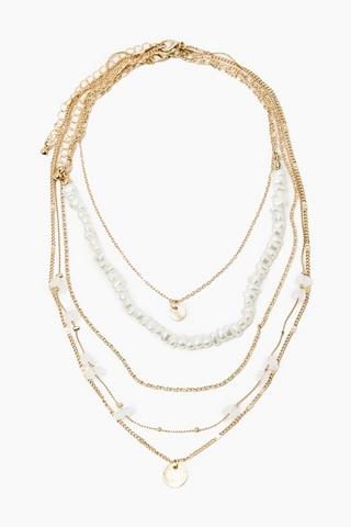 Oyster Bead Layered Necklace