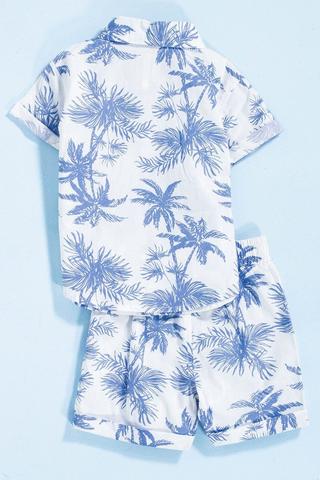 Printed Shirt And Shorts Set