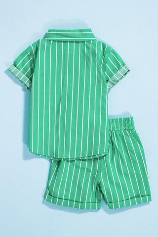 Stripe Shirt And Shorts Set