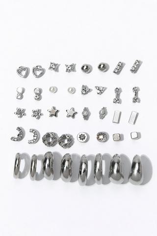 20 Pack Hoop And Stud Earrings