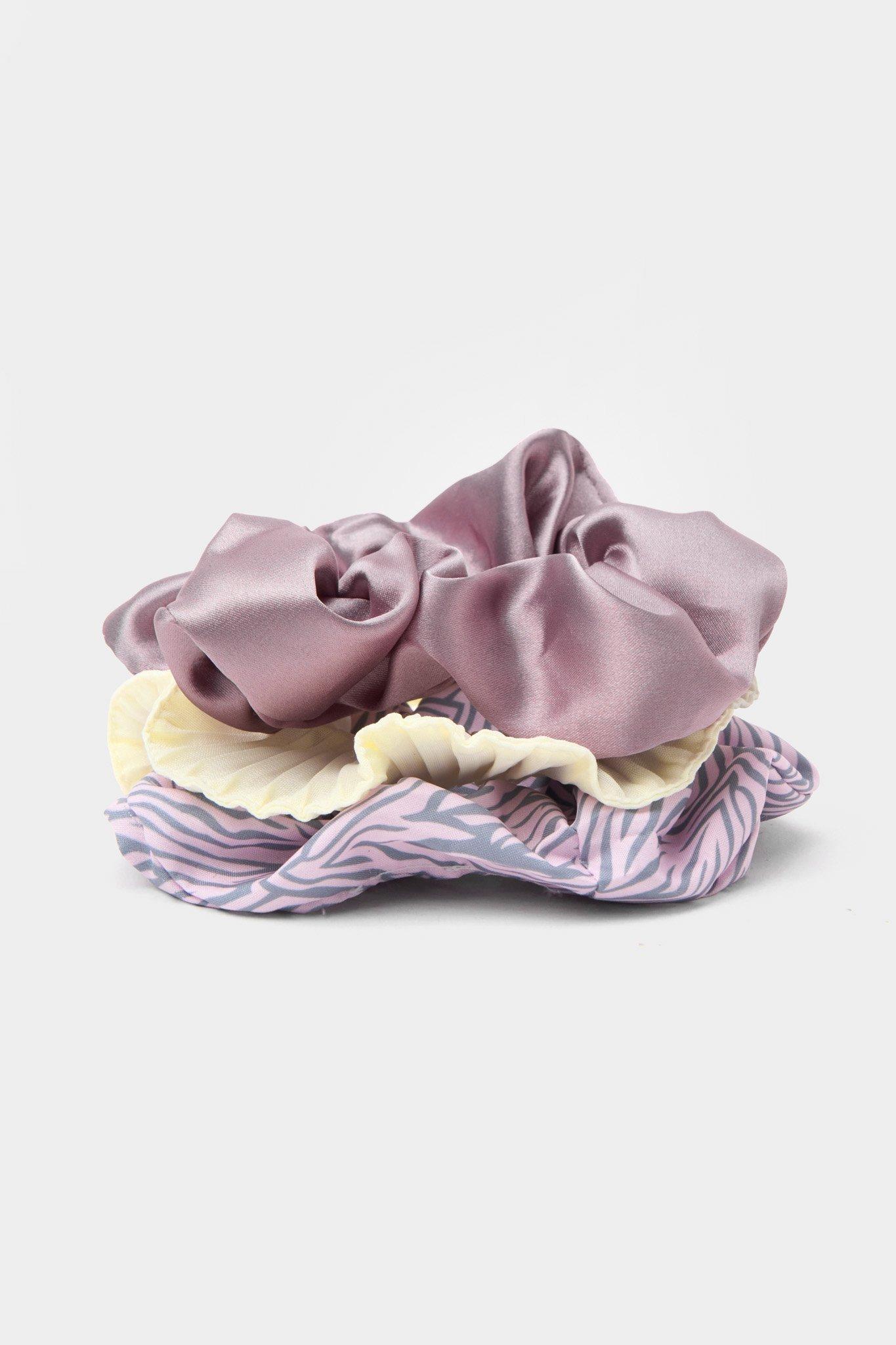 Set of 3 Multi-Color Printed Scrunchies