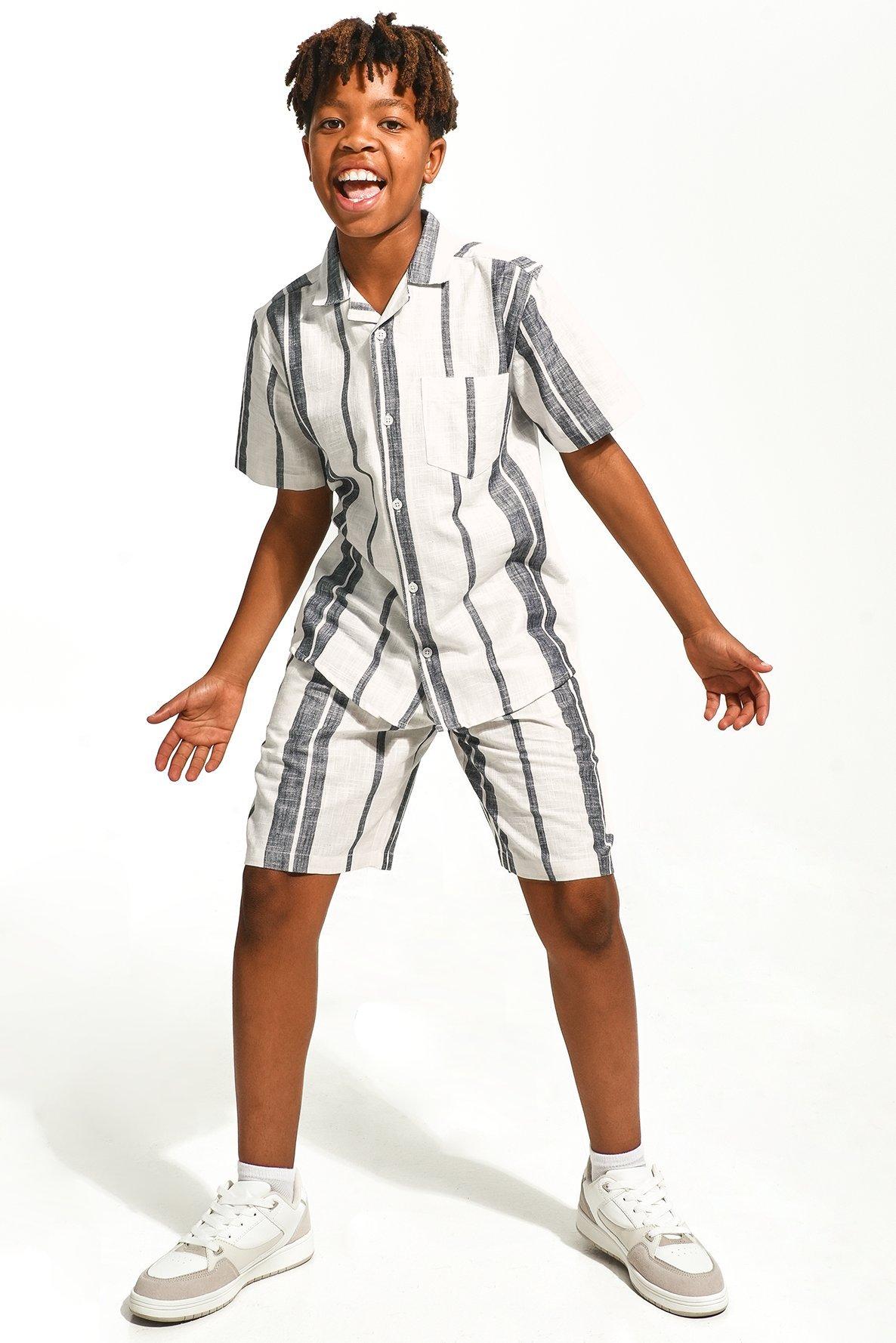 Boys Mint T-Shirt & Stripe Shorts Set – Rapife SS26 In Stock Now