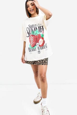Leopard Print Mini Skirt