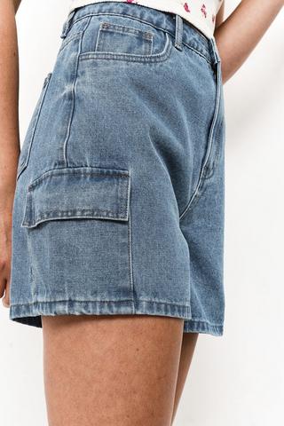 Cargo Denim Shorts