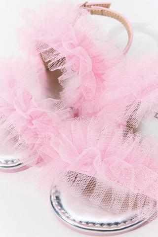 Frill Ankle Strap Sandal