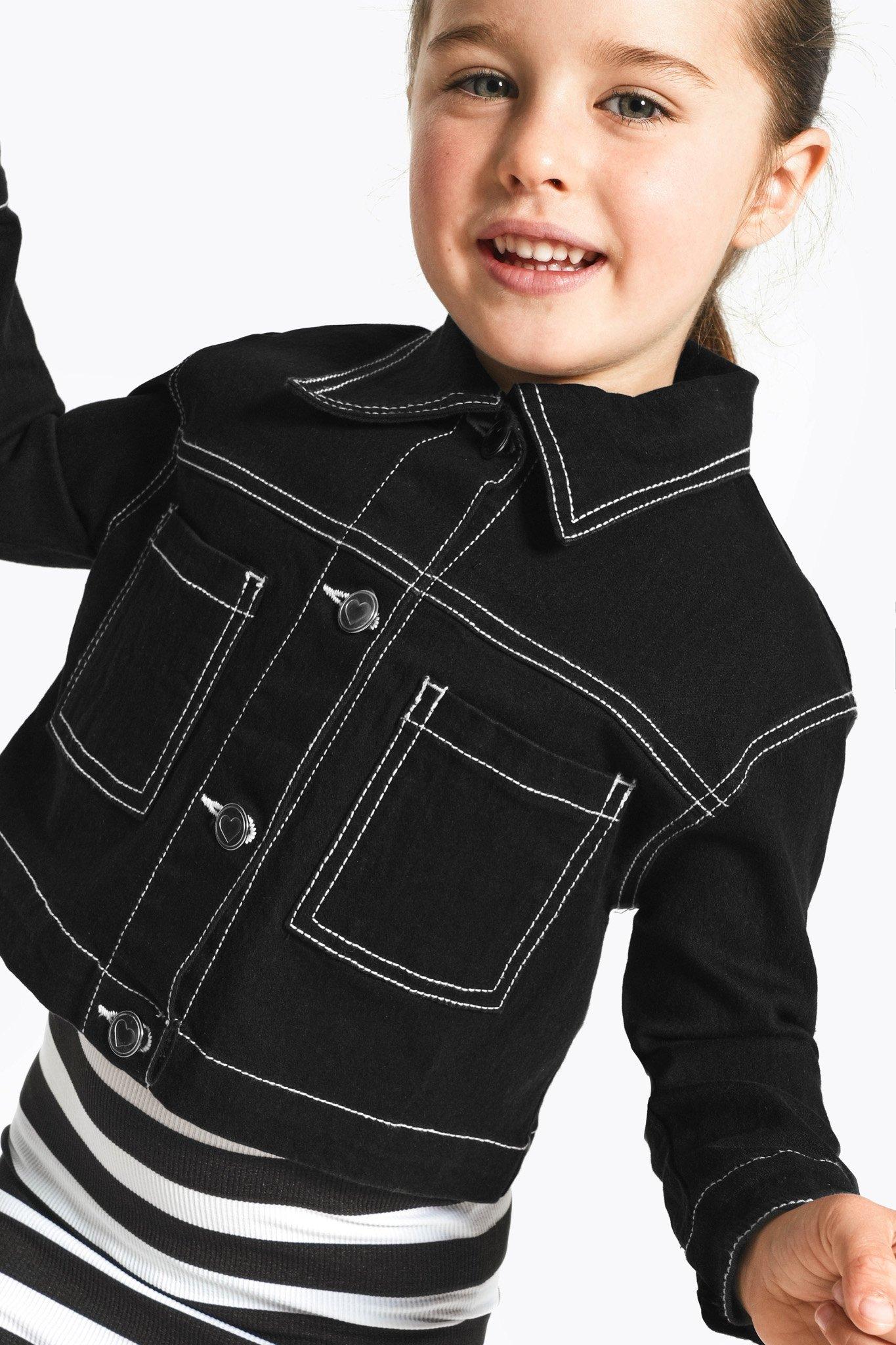 Charcoal Grey Cropped Brushed Shacket