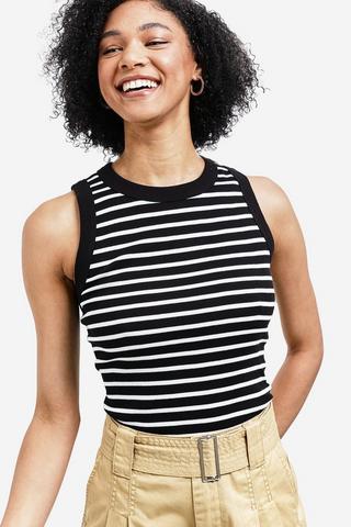 Stripe Fitted Tank Top