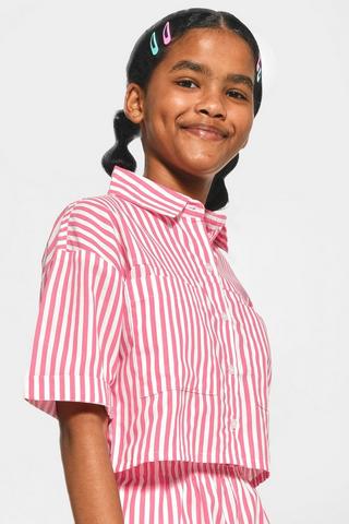 Stripe Cropped Shirt