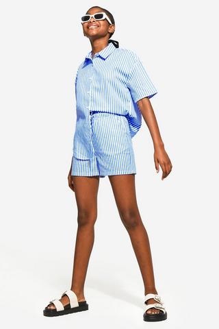 Stripe Linen Shorts