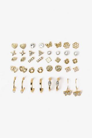 20 Pack Hoop And Stud Earrings
