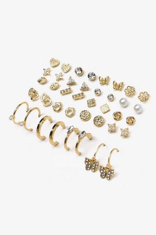 20 Pack Hoop And Stud Earrings