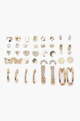 20 Pack Hoop And Stud Earrings