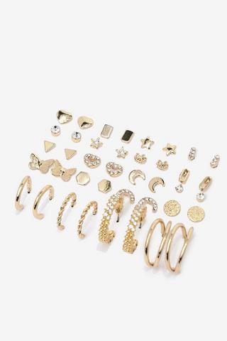 20 Pack Hoop And Stud Earrings