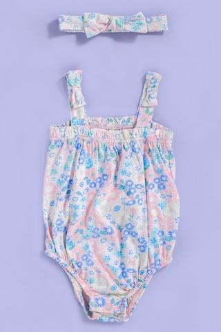 Floral Romper And Headband Set