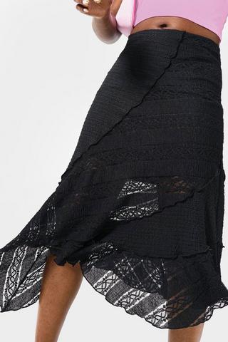 Asymmetrical Midi Skirt