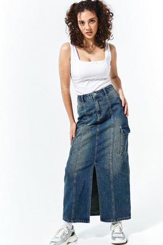 Denim Maxi Skirt
