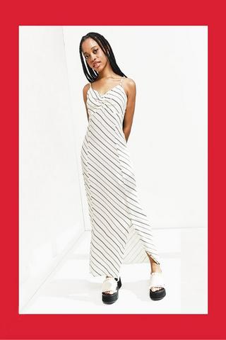 Stripe Fit And Flare Dress