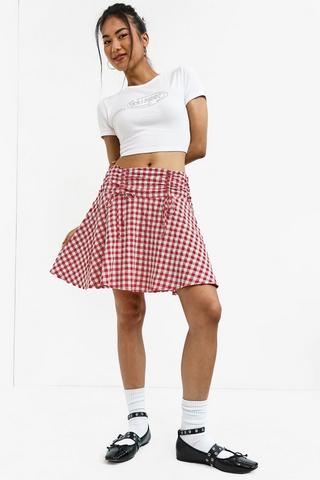 Gingham Mini Skirt