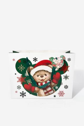 Christmas Bear Medium Gift Bag