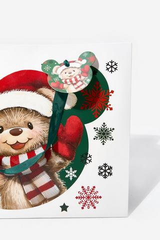 Christmas Bear Medium Gift Bag