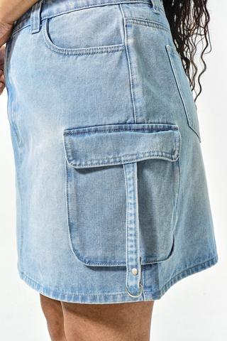 Utility Denim Skirt