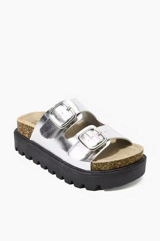 Platform Double Buckle Slider