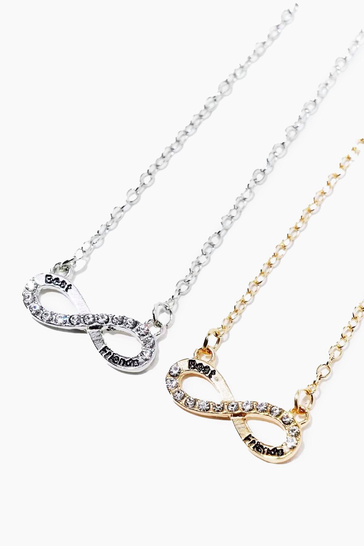 Infinity Necklace White Gold Best Friend Necklaces Forever And
