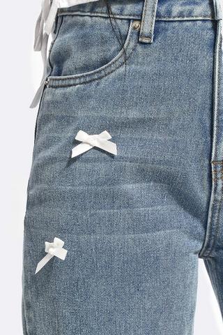 Bow Straight Leg Denim