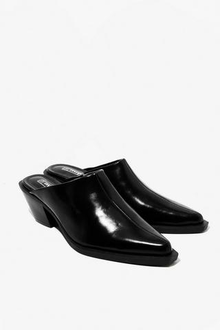 Slip on heeled mules online