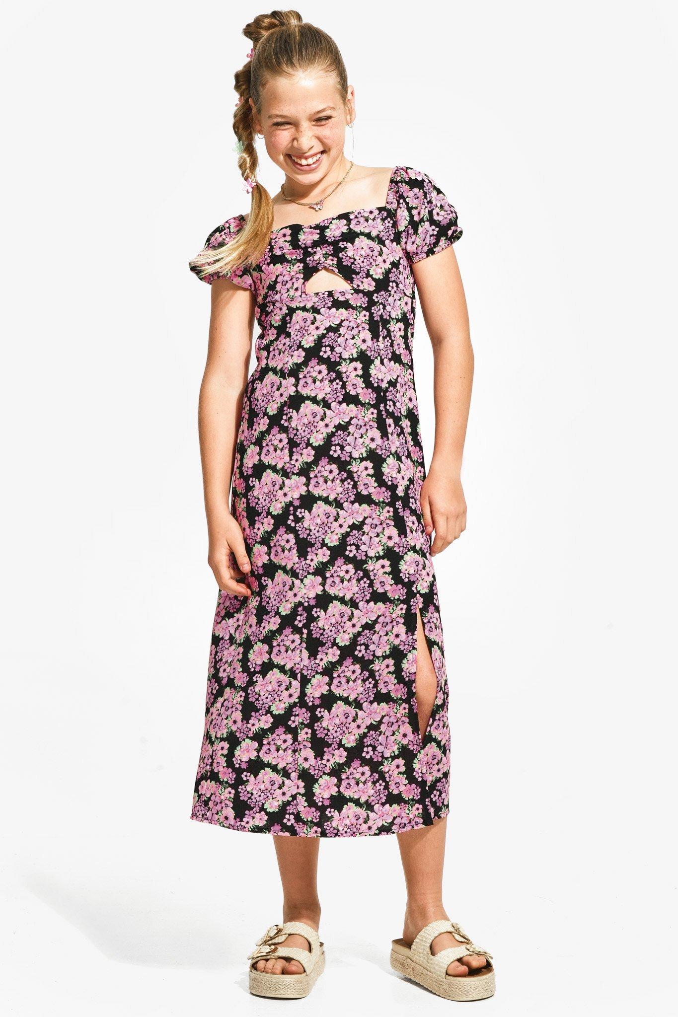 Black Smile Baby L/S Fit + Flare Dress