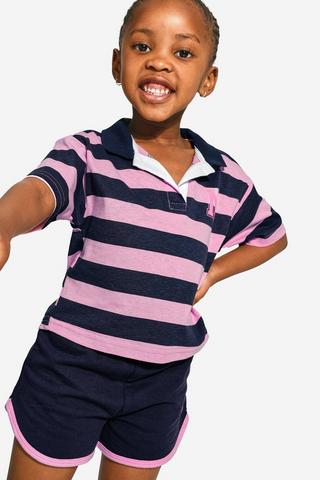Stripe Golfer And Runner Shorts Set