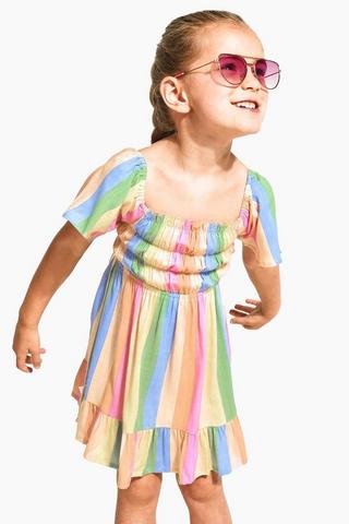 Stripe Fit And Flare Dress