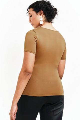 Fitted Crew Neck Top